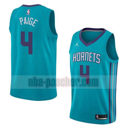 maillot charlotte hornets homme Marcus Paige 4 icône 2018 verde