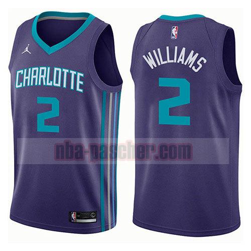 maillot charlotte hornets homme Marvin Williams 2 déclaration 2017-18 pourpre