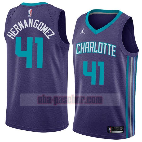 maillot charlotte hornets homme Willy Hernangomez 41 déclaration 2018 pourpre