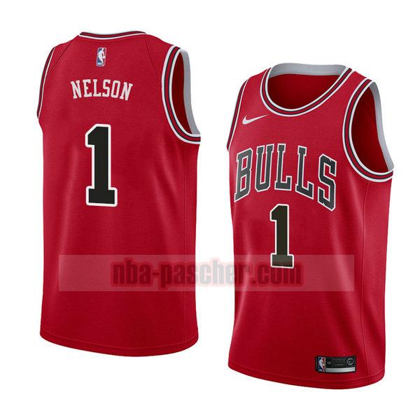 maillot chicago bulls homme Jameer Nelson 1 icône 2018 rouge