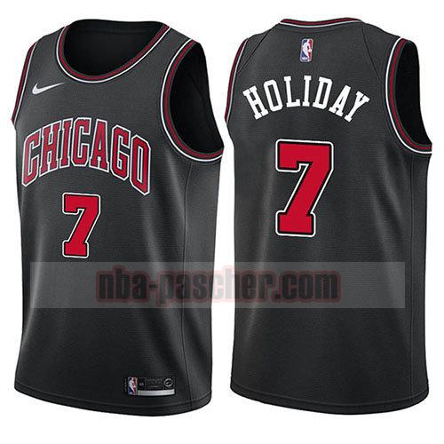 maillot chicago bulls homme Justin Holiday 7 déclaration 2017-18 noir