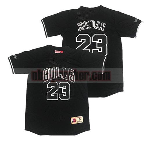 maillot chicago bulls homme Michael Jordan 23 manche courte noir