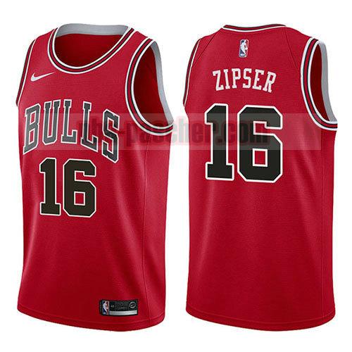 maillot chicago bulls homme Paul Zipser 16 icône 2017-18 rouge
