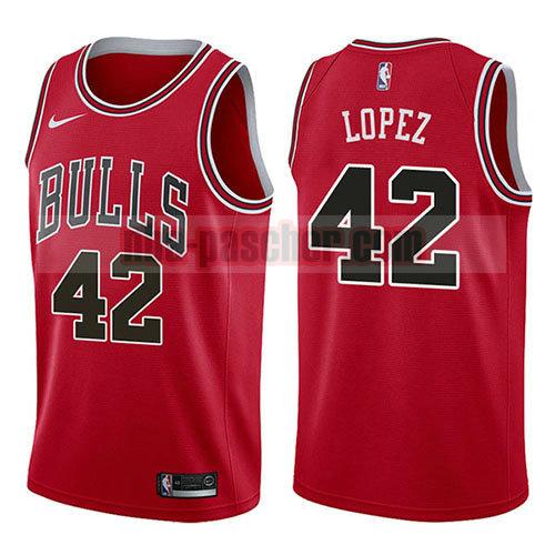 maillot chicago bulls homme Robin Lopez 42 icône 2017-18 rouge