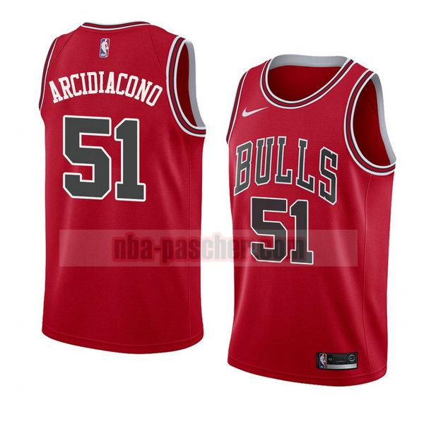 maillot chicago bulls homme Ryan Arcidiacono 51 icône 2018 rouge