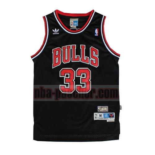 maillot chicago bulls homme Scottie Pippen 33 rétro noir