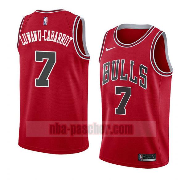 maillot chicago bulls homme Timothe Luwawu-Cabarrot 7 icône 2018 rouge