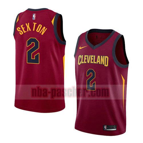 maillot cleveland cavaliers homme Collin Sexton 2 icône 2017-18 rouge