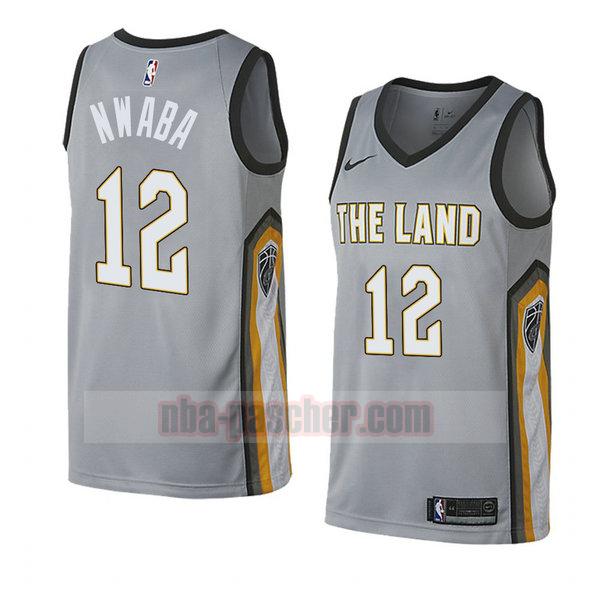 maillot cleveland cavaliers homme David Nwaba 12 ville 2018 gris