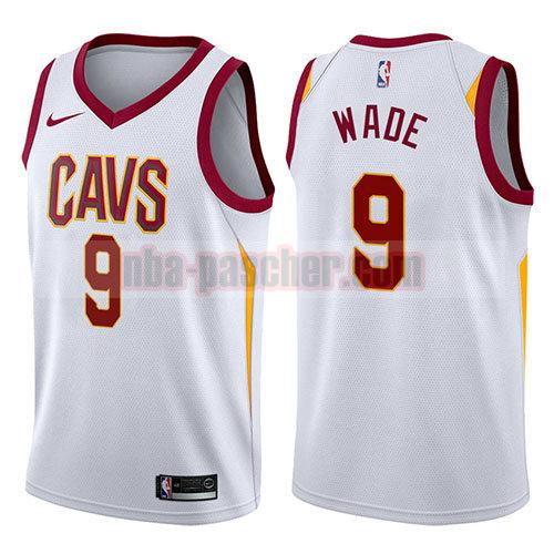 maillot cleveland cavaliers homme Dwyane Wade 9 2017-18 blanc