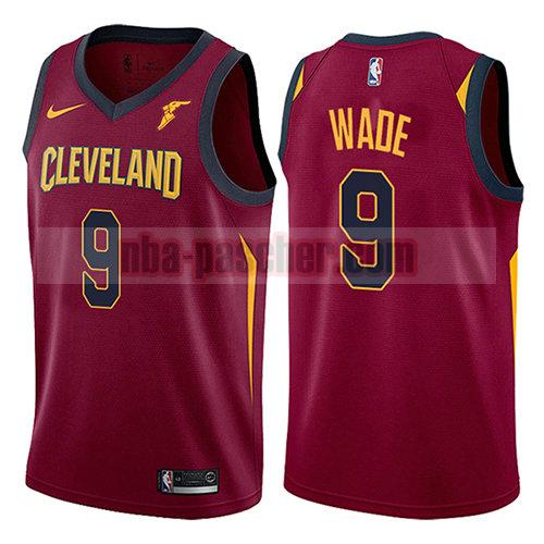 maillot cleveland cavaliers homme Dwyane Wade 9 2017-18 rouge