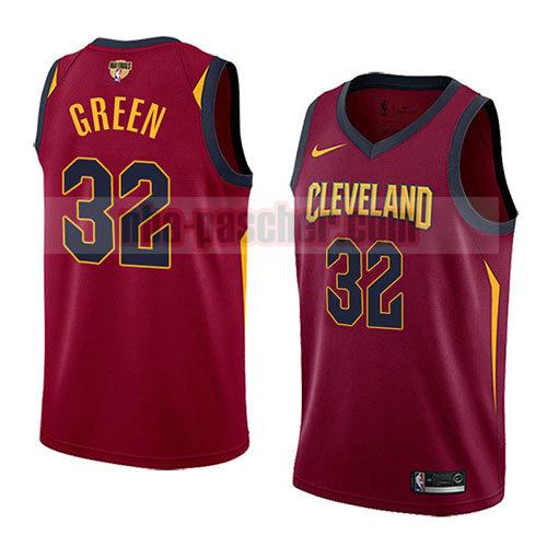 maillot cleveland cavaliers homme Jeff Green 32 icône 2017-18 finali vincolati rouge