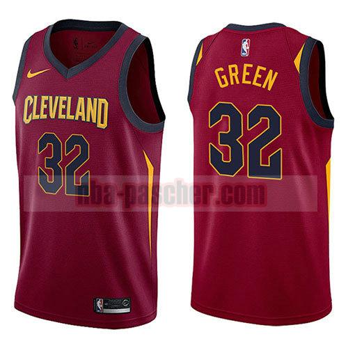 maillot cleveland cavaliers homme Jeff Green 32 swingman icône 2017-18 rouge