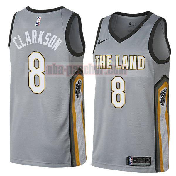 maillot cleveland cavaliers homme Jordan Clarkson 8 ville 2018 gris