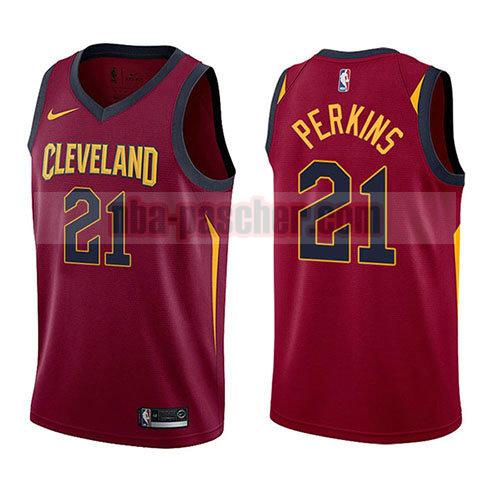 maillot cleveland cavaliers homme Kendrick Perkins 21 icône 2017-18 rouge