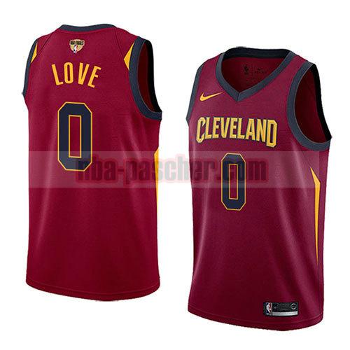maillot cleveland cavaliers homme Kevin Love 0 icône 2017-18 finali vincolati rouge