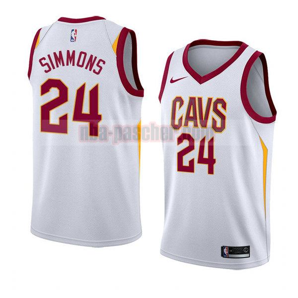 maillot cleveland cavaliers homme Kobi Simmons 24 association 2018 blanc