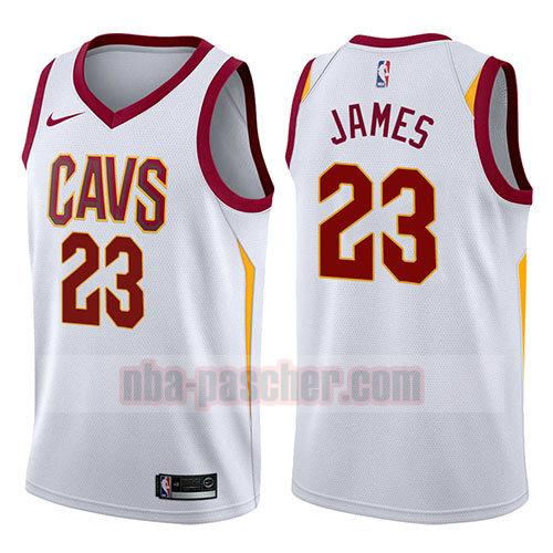 maillot cleveland cavaliers homme Nike LeBron James 23 2017-18 blanc