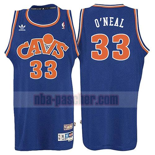 maillot cleveland cavaliers homme Shaquille O'Neal 33 rétro 2008 bleu