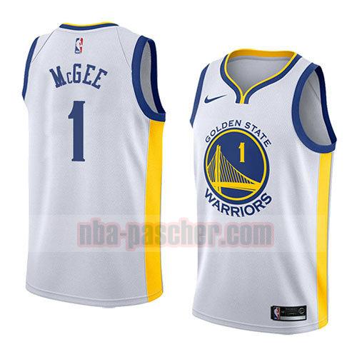 maillot golden state warriors homme Javale Mcgee 1 association 2018 blanc