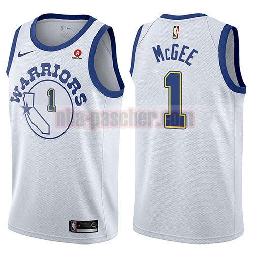 maillot golden state warriors homme Javale Mcgee 1 hardwood classic 2017-18 blanc