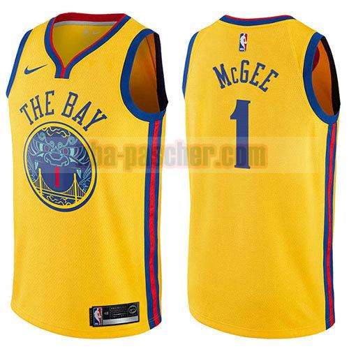 maillot golden state warriors homme Javale Mcgee 1 patrimoine chinois ville 2017-18 jaune