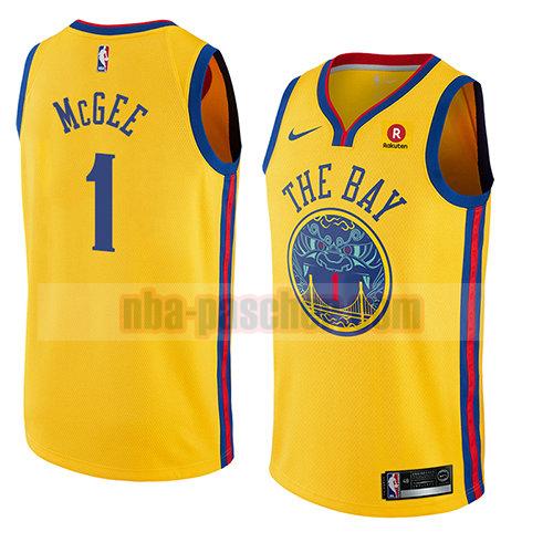 maillot golden state warriors homme Javale Mcgee 1 ville 2018 jaune