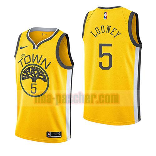 maillot golden state warriors homme Kevon Looney 5 earned 2018-19 jaune