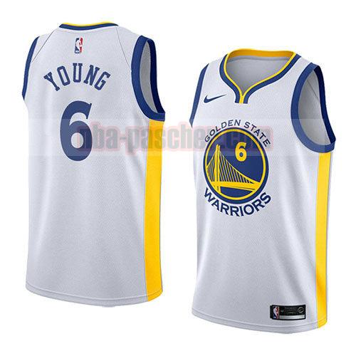 maillot golden state warriors homme Nick Young 6 association 2018 blanc