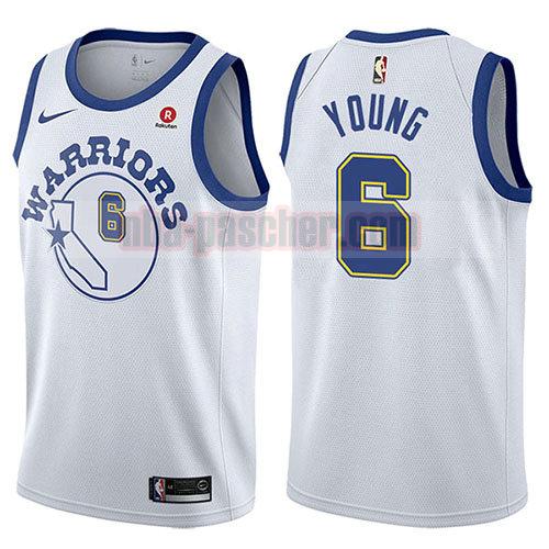 maillot golden state warriors homme Nick Young 6 hardwood classic 2017-18 blanc
