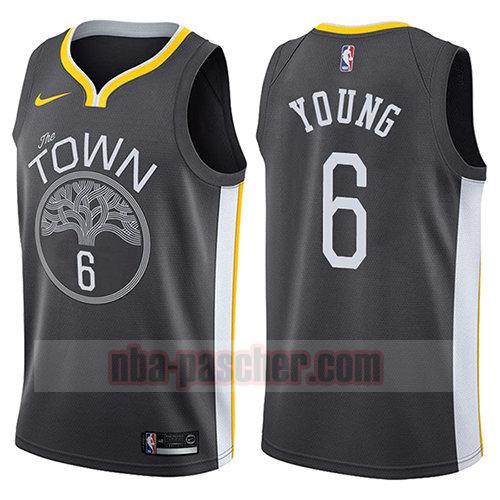 maillot golden state warriors homme Nick Young 6 the town déclaration 2017-18 noir