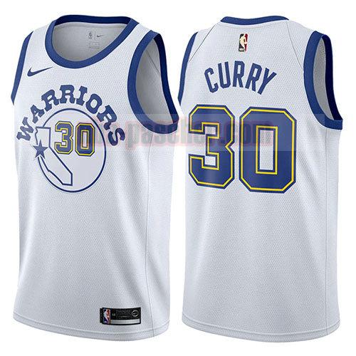 maillot golden state warriors homme Stephen Curry 30 2017-18 blanc