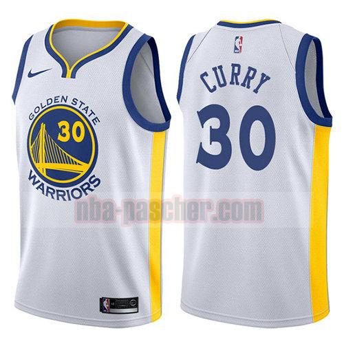 maillot golden state warriors homme Stephen Curry 30 nike 2017-18 blanc