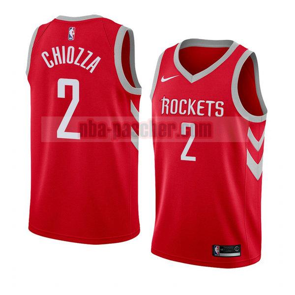 maillot houston rockets homme Chris Chiozza 2 icône 2018 rouge