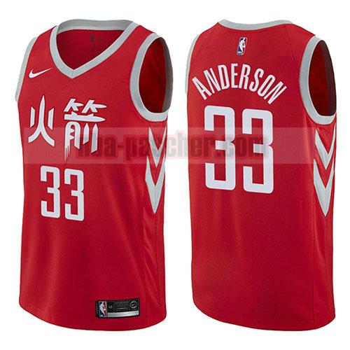 maillot houston rockets homme Ryan Anderson 33 ville 2017-18 rouge