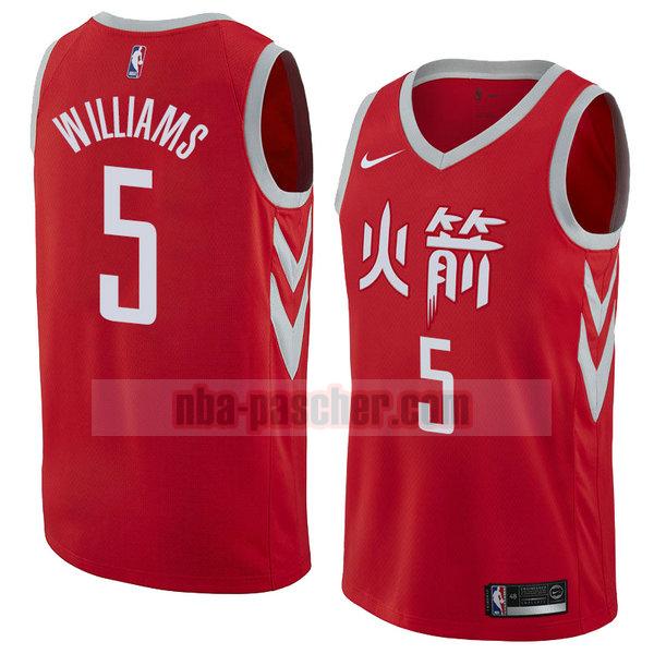maillot houston rockets homme Troy Williams 5 ville 2018 rouge