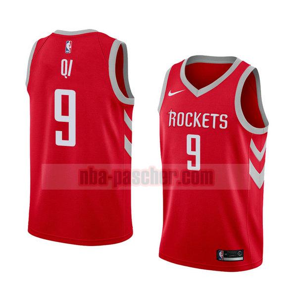 maillot houston rockets homme Zhou Qi 9 icône 2018 rouge