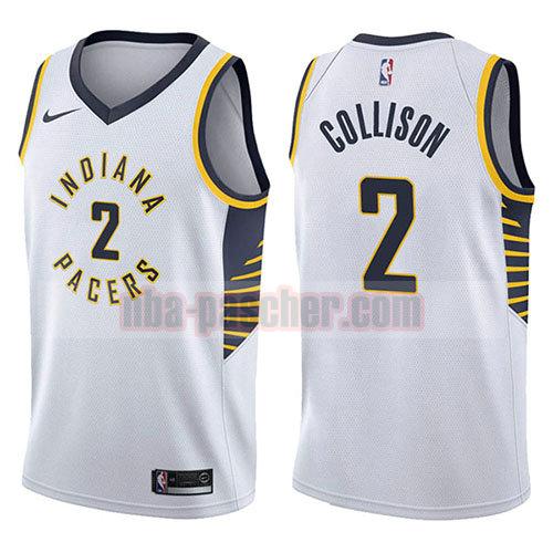 maillot indiana pacers homme Darren Collison 2 association 2017-18 blanc