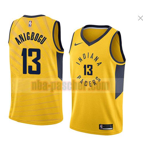 maillot indiana pacers homme Ike Anigbogu 13 déclaration 2018 jaune
