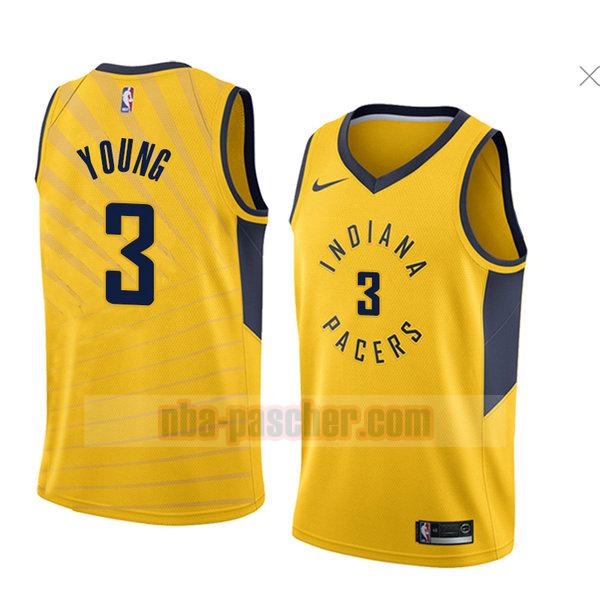 maillot indiana pacers homme Joe Young 3 déclaration 2018 jaune