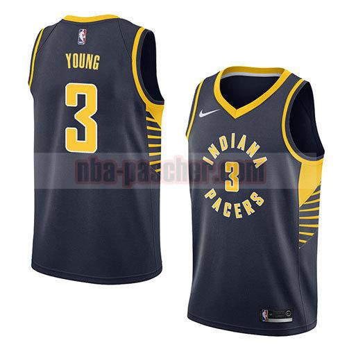 maillot indiana pacers homme Joe Young 3 icône 2018 bleu