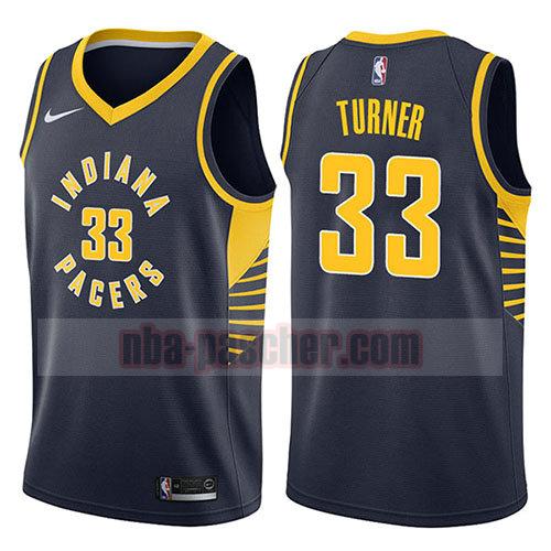 maillot indiana pacers homme Myles Turner 33 icône 2017-18 bleu