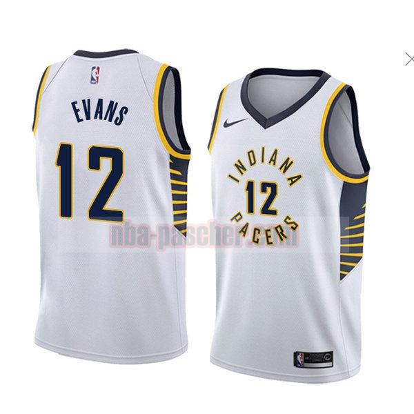 maillot indiana pacers homme Tyreke Evans 12 association 2018 blanc