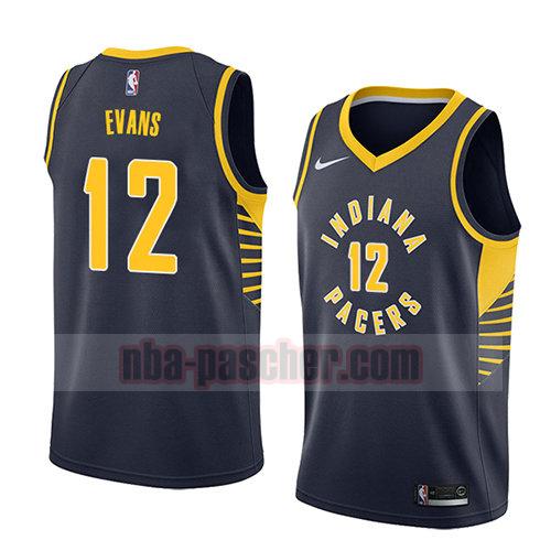 maillot indiana pacers homme Tyreke Evans 12 icône 2018 bleu