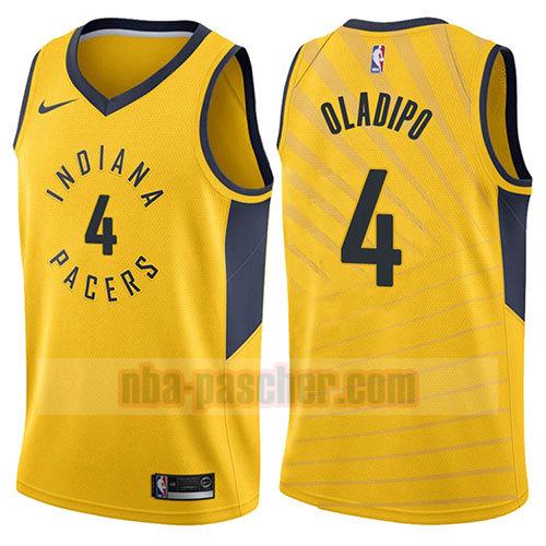 maillot indiana pacers homme Victor Oladipo 4 déclaration 2017-18 jaune