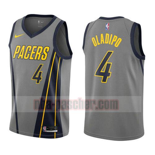 maillot indiana pacers homme Victor Oladipo 4 ville 2018 gris