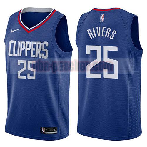 maillot los angeles clippers homme Austin Rivers 25 icône 2017-18 bleu