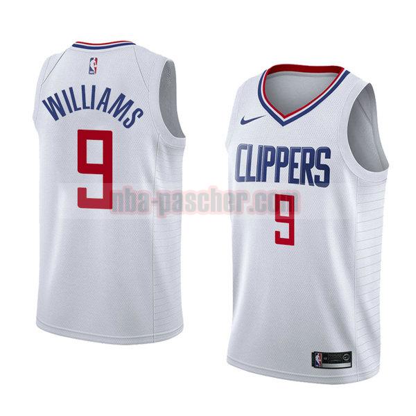 maillot los angeles clippers homme C.J. Williams 9 association 2018 blanc