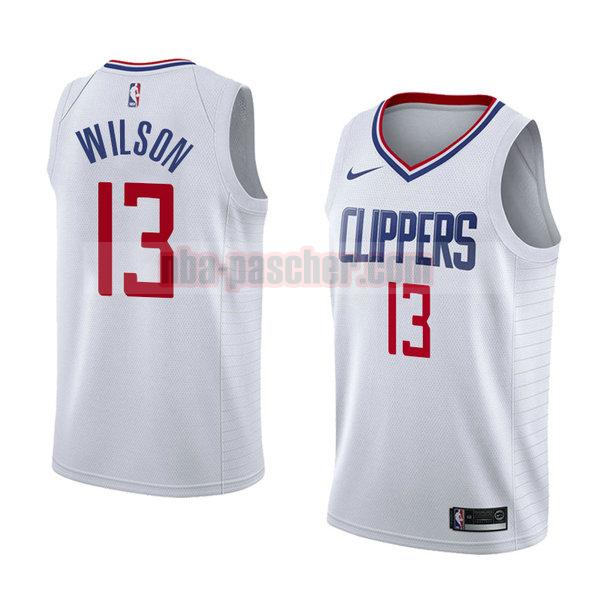 maillot los angeles clippers homme Jamil Wilson 13 association 2018 blanc
