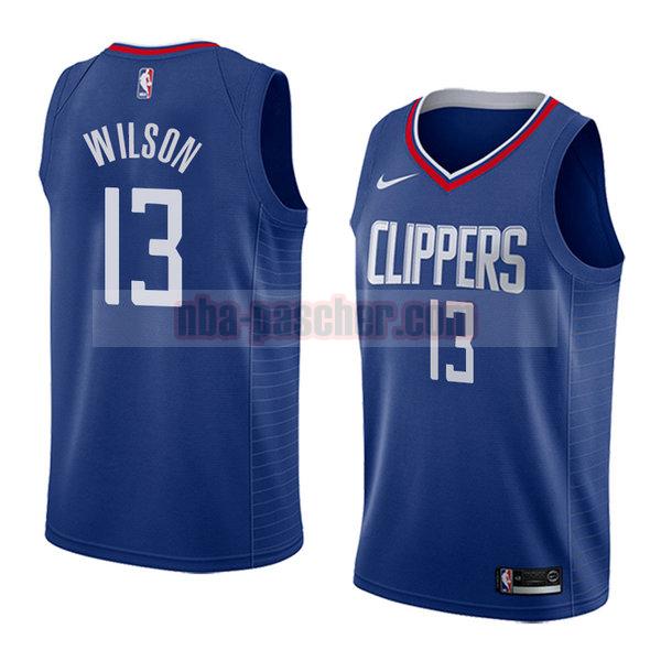maillot los angeles clippers homme Jamil Wilson 13 icône 2018 bleu